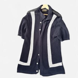 Massive luxury Edition Men's Black and White Button Up M Cardigan